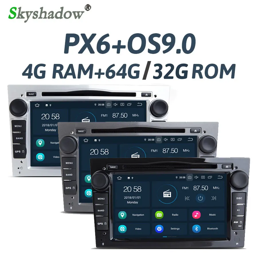 DSP PX6 ips Android 9,0 4 Гб ОЗУ 64 ГБ Автомобильный dvd-плеер gps карта радио для Opel Zafira Vectra Antara Astra Combo Corsa Meriva Vivaro