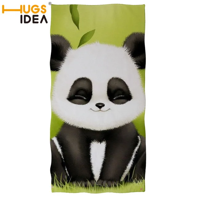 HUGSIDEA Panda пляжное полотенце, мягкое банное полотенце, модное китайское дизайнерское полотенце с животным принтом, сухое полотенце для лица, полотенце для волос, аксессуары для ванной комнаты - Цвет: HMM923