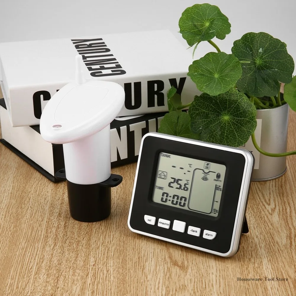 

Ultrasonic Water Tank Level Meter Sensor Wireless Ultrasonic Levels Gauge LED Display Temperature Sensor Liquid Measuring Tools