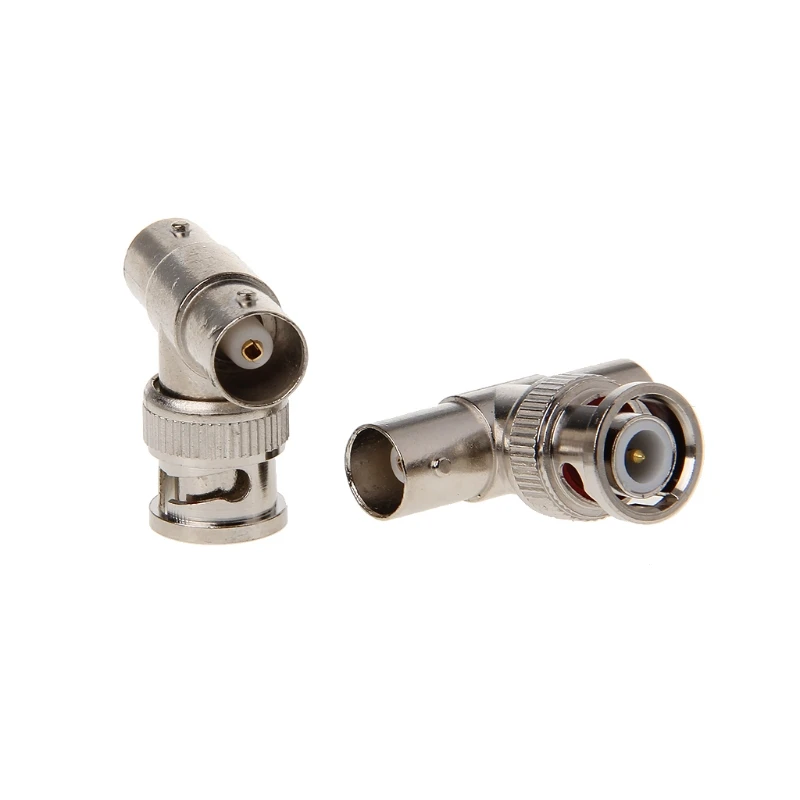 2Pcs BNC Male To 2 Female T Type Connector Adapter For CCTV Surveillance System LX9A