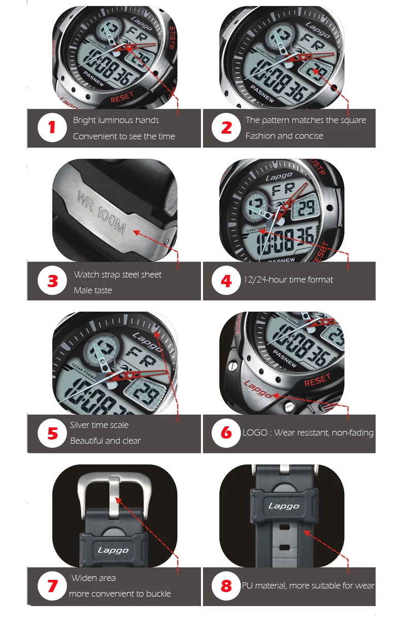 Лучший бренд класса люкс PASNEW часы профессиональные спортивные часы мужские светодиодный стробоскоп для автомобильной часы мужские s часы 100 м водонепроницаемые работающие под водой часы