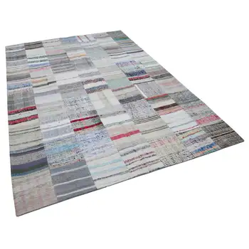 

201x298 Cm Multicolor Handmade Rugs Patchwork Rug-7x10 Ft