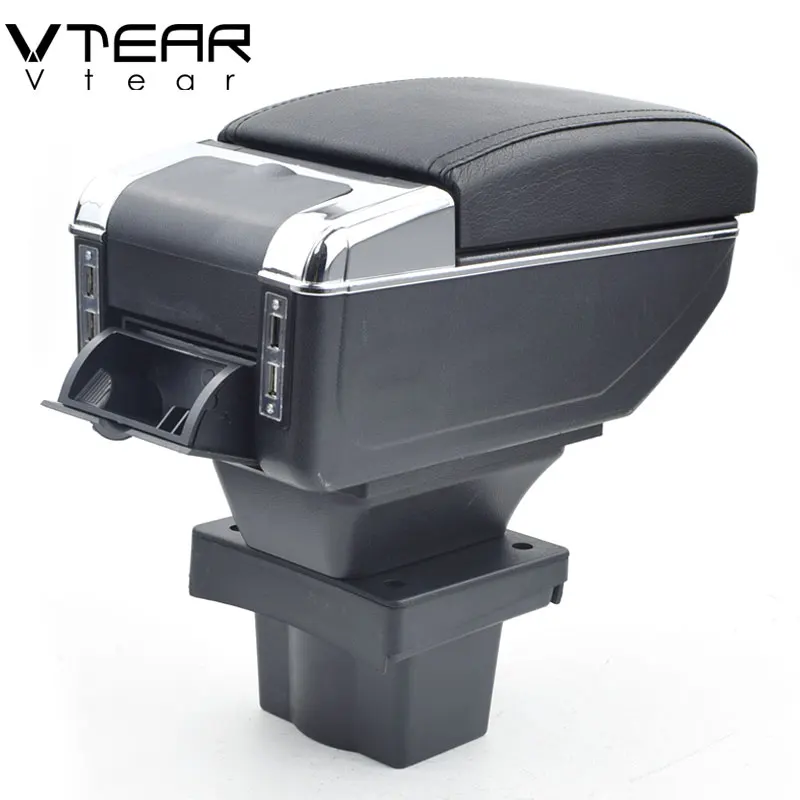 Vtear для Skoda Octavia Yeti автомобильный подлокотник кожаный подлокотник usb интерфейс коробка для хранения интерьер автомобиля-Стайлинг украшения Аксессуары