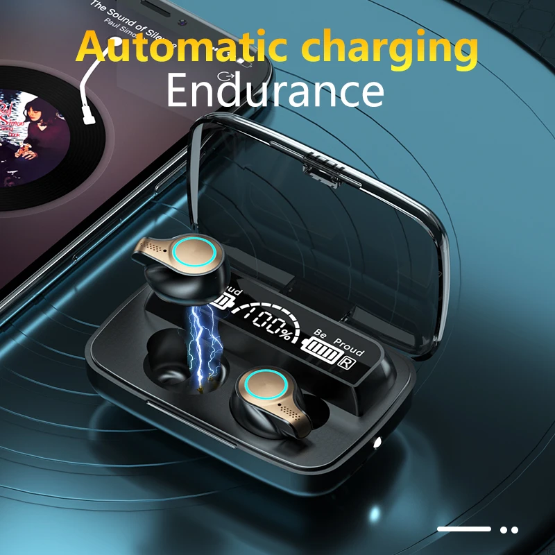 Bluetooth Earphones TWS 5 1 Wireless Headphones Fingerprint Touch Headset Waterproof HIFI Stereo Earbuds For Sports Headphones