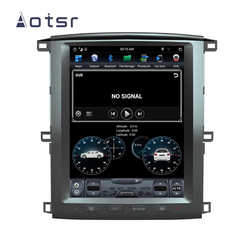 PX6 4GB RAM Tesla style Android 8.1 Car GPS Navigation For TOYOTA LAND CRUISER LC100 03 head unit multimedia radio tape recorder