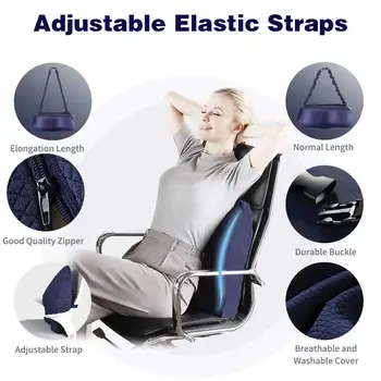 

Soft Memory Foam Car Seat Winter Back Pillows Lumbar Support Back Massager Waist Cushion For Chairs Home Office Back Pillow Car