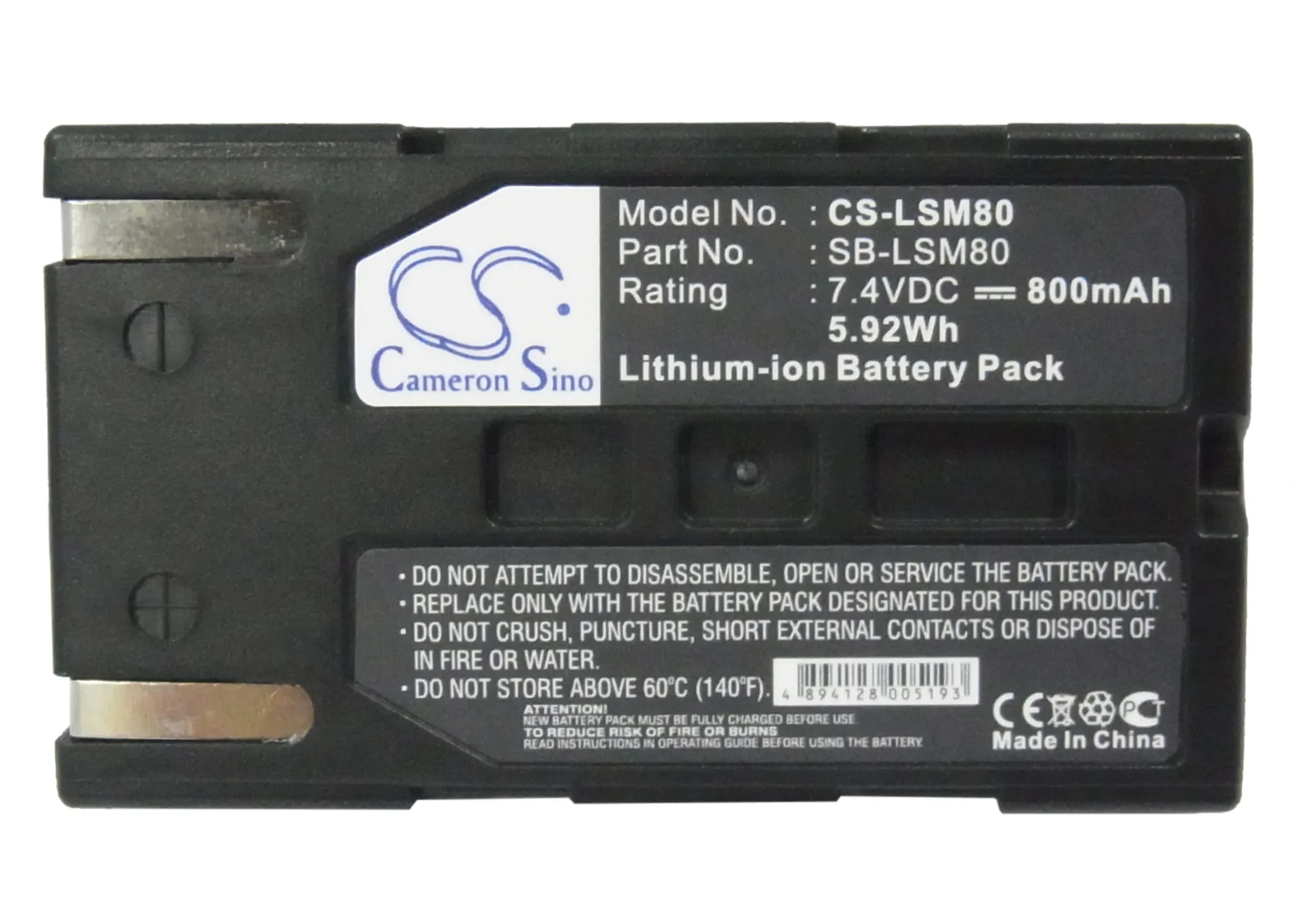 

Cameron Sino New Battery For Samsung SB-LSM80 Camera Battery Li-ion 800mAh