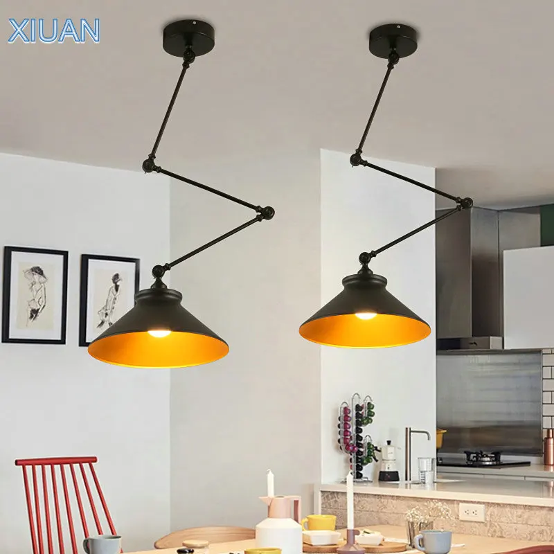 

Nordic Adjustable Ceiling Lights With Long Arm Aluminium Sconces Foldable Hanging Lamp for Bedroom Dining Table Sitting Room LED