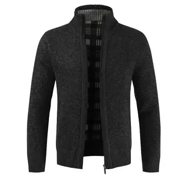 

Hot Winter Zipper Men's Coat Casual Sweater Pullover Warm Knitwear Thicken Coat Swearter