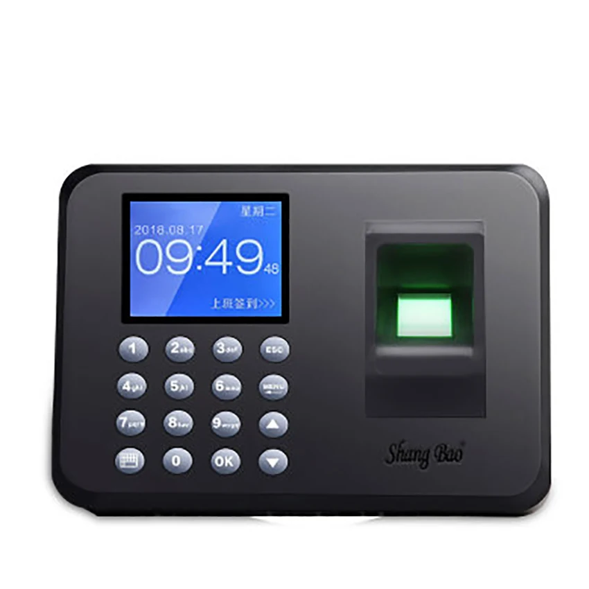 Цветной дисплей биометрическое устройство для считывания отпечатков пальцев офисные принадлежности рекордер времени распознавание сотрудников записывающее устройство