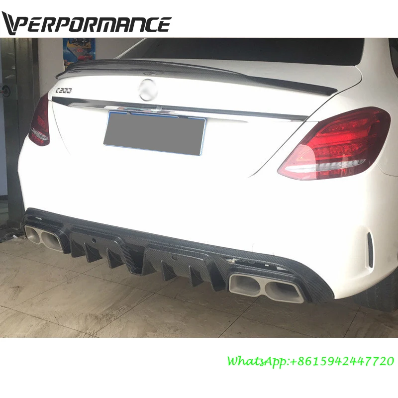 Задний карбоновый диффузор W205 C63 C200 C300 задний спойлер B для 2014 ~ 2016 года|c-class| |