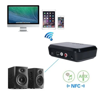 

SEC NEW Bluetooth Audio Receiver Smart NFC AUX 3.5MM Jack Wireless Adapter Suppotr USB Play For CAR Home Speaker Headphone