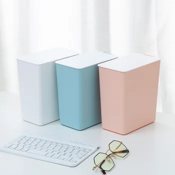 

Mini Waste Bins Creative Household OfficeTable Garbage PP Plastic Desktop Scissors Pencil Desktop waste bins Sundries Barrel Box