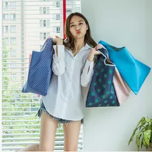 Женская многоразовая хозяйственная сумка, складная эко-сумка с принтом, перерабатываемая сумка для дома, сумка для супермаркета