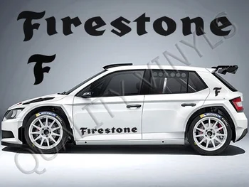 

For 2Pcs/Pair P28 FIRESTONE TYRES DOOR LOGO SALOON CAR RACE RALLY GRAPHICS DECAL STICKERS