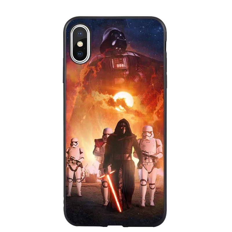 Звездные войны BB8 штурмовик, Дарт Вейдер Мягкий силиконовый чехол для телефона чехол для iPhone 5 5S SE 6 6splus 7 8 Plus X XR XS MAX - Цвет: TPU