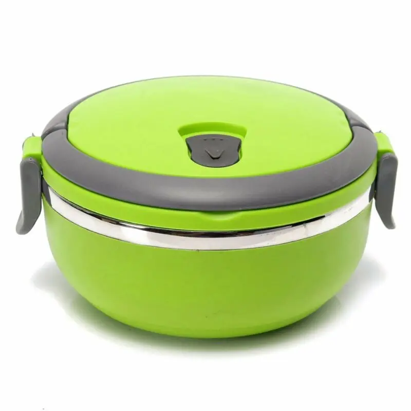 1* Ланч-бокс из нержавеющей стали круглый 1 слой изолированный пищевой термо-контейнер для завтрака коробка чехол для работника