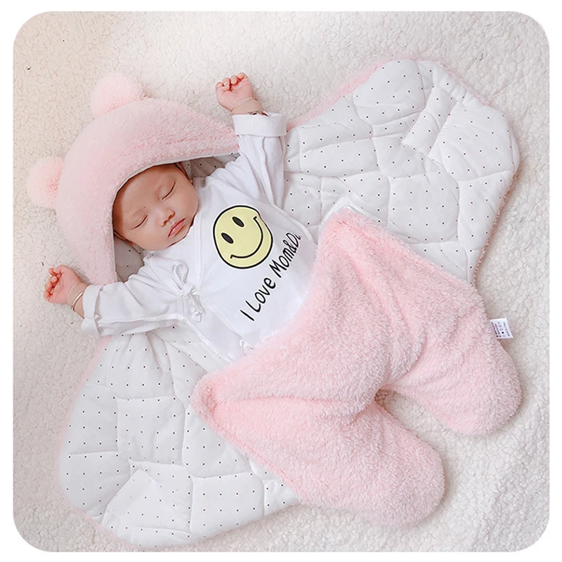 Детское одеяло для новорожденных от 0 до 6 месяцев, детское одеяло, s хлопок, мягкая сумка для сна, одеяло, пеленка для мальчиков и девочек, Bebe - Цвет: M-Pink