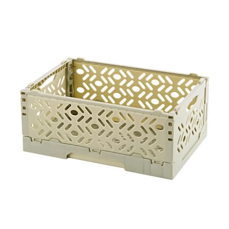 Multi-Purpose Plastic Storage Baskets Stackable Desktop Sundries Storage Box Foldable Organization Organizer Box For Home Use - Цвет: DN