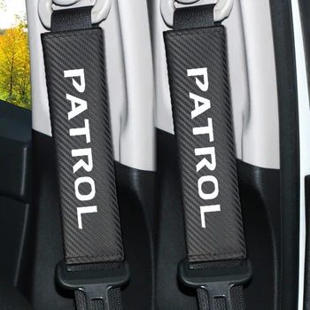 

2pcs/set Carbon fiber Seat belt Shoulder Pads covers emblems for Nissan Patrol Y60 Y61 Y62 Car-styling
