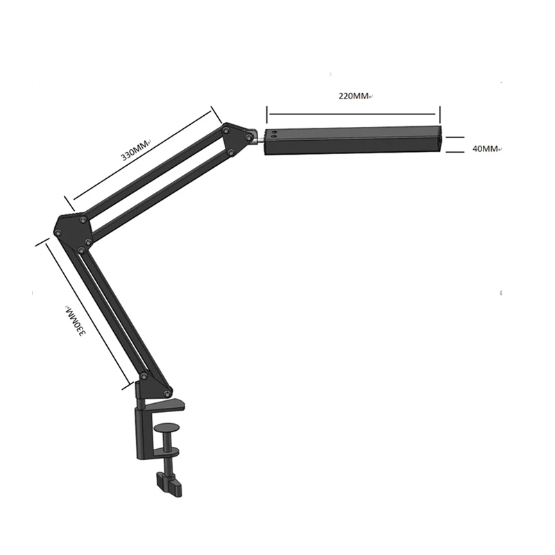 Светодиодный светильник-Настольная лампа с длинным поворотным кронштейном, складной вращающийся светильник для чтения, сенсорный выключатель, светодиодный светильник с зажимом, рабочий светильник, лампа для спальни