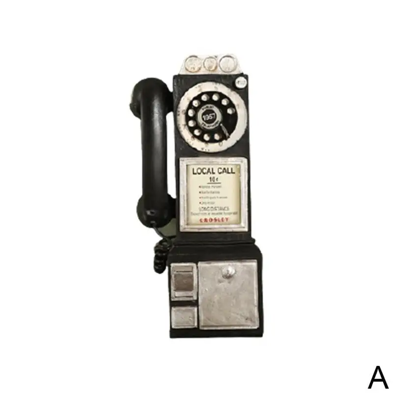 Retro Rotary Phone Model Home Office Desk Resin Phone Decoration Miniature Crafts Ornaments Retro Rotary Phone Model Home Office Desk Resin Phone Decoration Miniature Crafts Ornaments