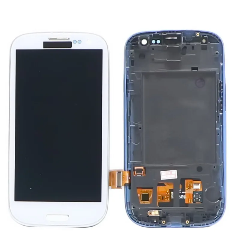 Дигитайзер сенсорного экрана с рамкой для Samsung Galaxy S3 i9300 i9301 i9301i i9305 ЖК дисплей