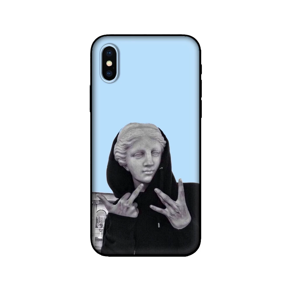 Черный чехол из ТПУ для iphone 5 5s SE 2020 6 6s 7 8 plus x 10 силиконовый XR XS 11 pro MAX ретро