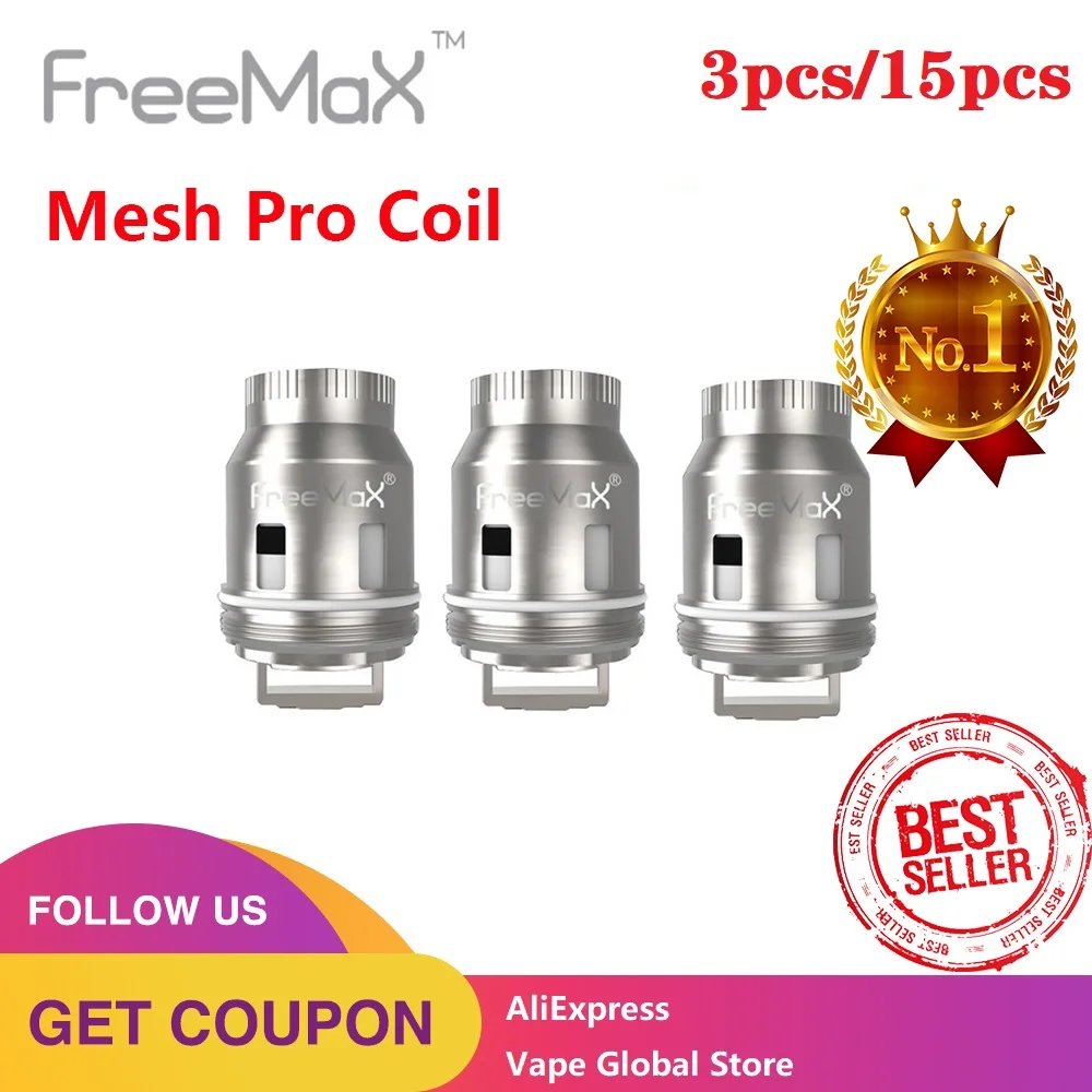 Оригинальные 3 шт./15 шт. Freemax Mesh Pro Coil 0.12 Ом/0.2 Ом/0 5 Ом электронные сигареты катушки