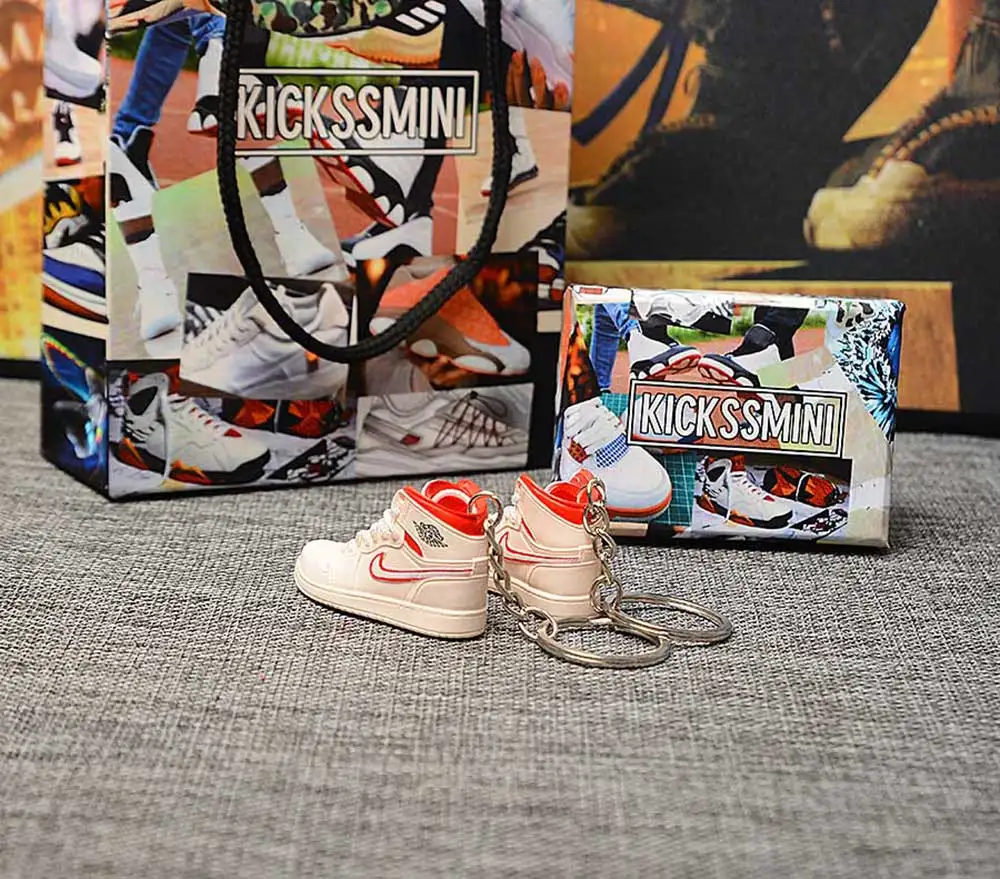 Дропшиппинг индивидуального поколения AIR JORDAN 1 цвета Bugs кролик 3D кроссовок модель сумка Подвеска парный брелок