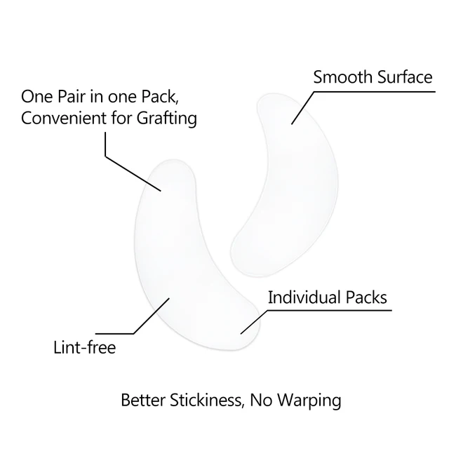 20/50/100pcs Eye Patches Eyelash Extension Under Eye Pads Makeup Eyelash Patches Tip Stickers Pads For Eyelash Extension Makeup 4
