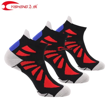 

YISHENG Athletic Running Socks Men Ankle Basketball Hiking Cycling Walking Sports Socks with Cushion Quick Dry Socks Mens Gift