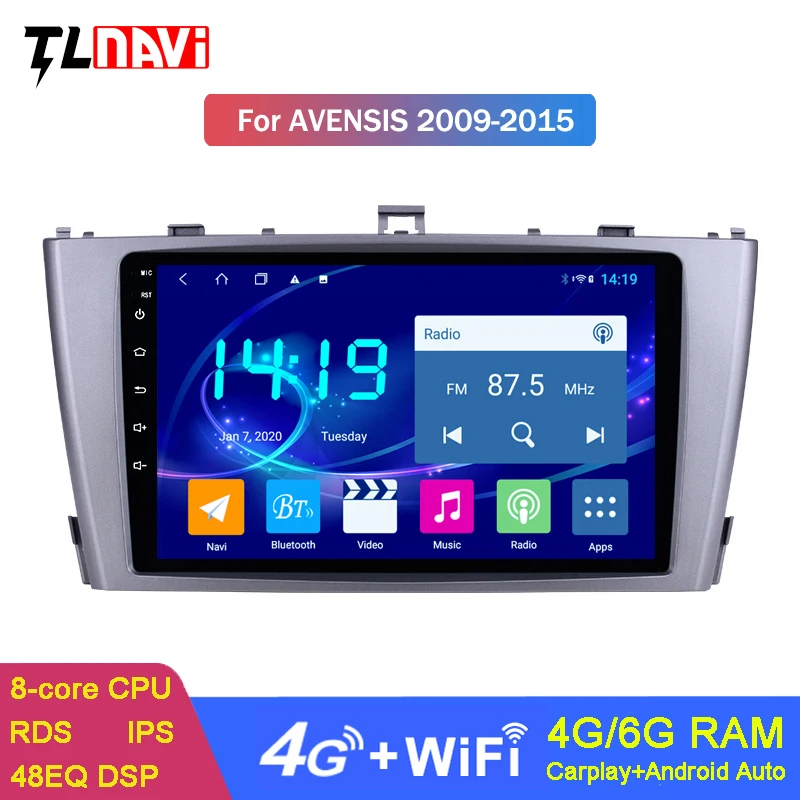 6G+128G Android 10 2.5D+IPS Car Radio Multimedia Stereo Audio Player For Toyota Avensis 2009-2013 GPS Navigation | Автомобили и
