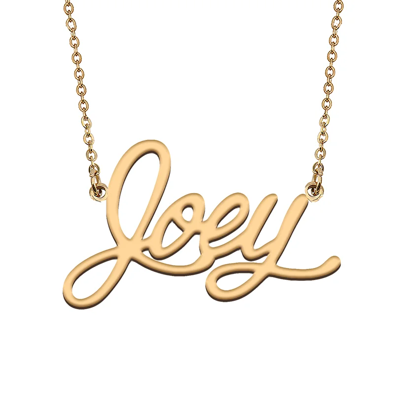 Joey Custom Name Necklace Customized Pendant Choker Personalized Jewelry Gift for Women Girls Friend Christmas Present