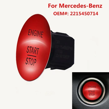 

For Mercedes-Benz Engine Button Switch Start＆Stop Push Red ABS Premium Ignition