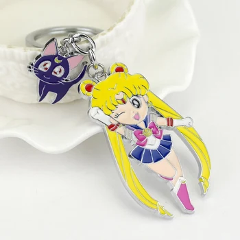 

Anime Sailor Moon Tsukino Usagi Alloy Keychain Bag Car Key Rings Cosplay Gift