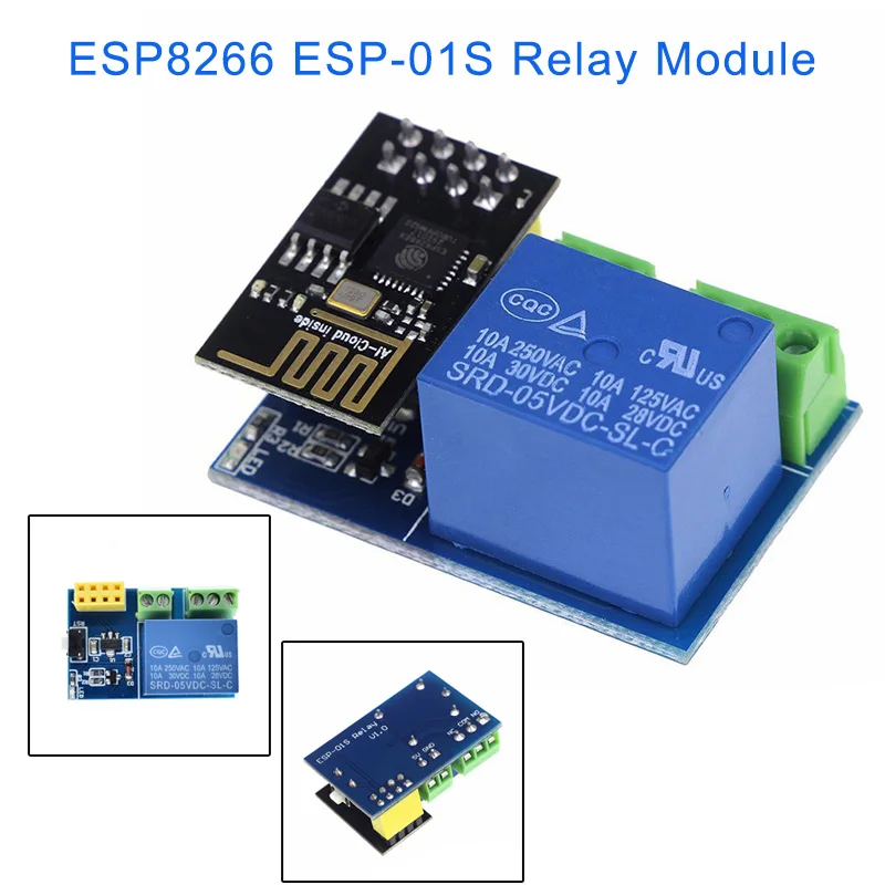 

ESP8266 ESP-01S Relay Module Wifi Smart Socket for DIY Smart Switch HJ55