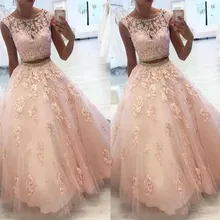 Два предмета Кружева Бальные платья со шнуровкой сзади аппликация Блестки на заказ вечерние платья для выпускного вечера 16 бальное платье для 15 лет