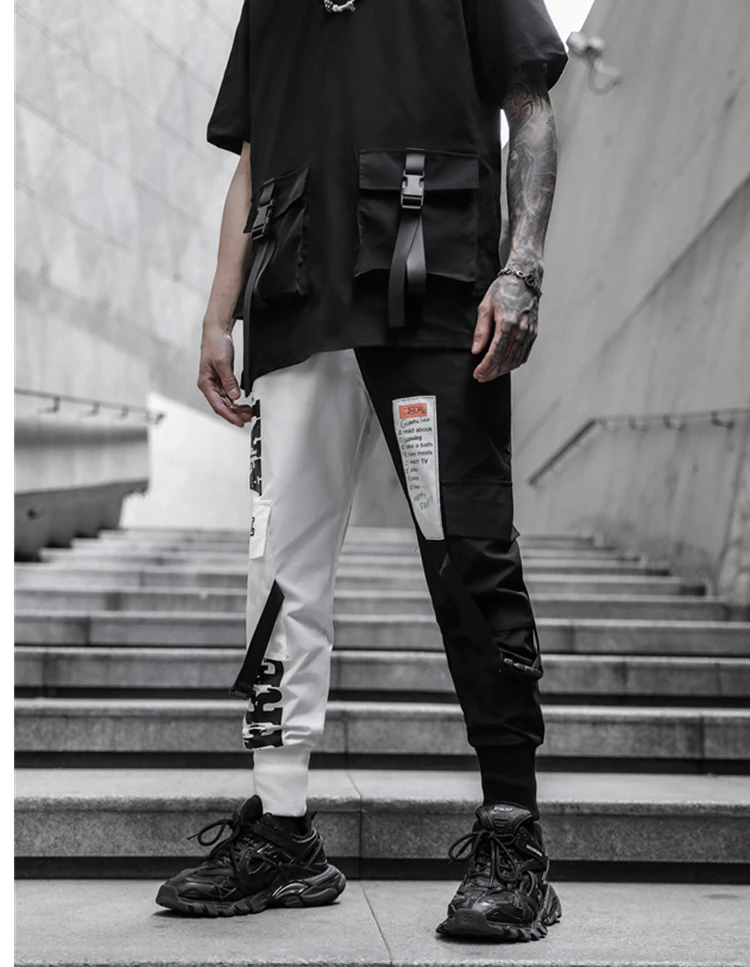 2022 Hip Hop Pants For Men Joggers Casual Streetwear Harem Pants Homme Male Trousers Ribbons Sweatpants aladdin trousers