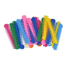 40 pcs/bag Dental Ligature Ties Orthodontics Elastic Rubber Bands Multi Color Dental Material Braces for Teeth Dentist tools