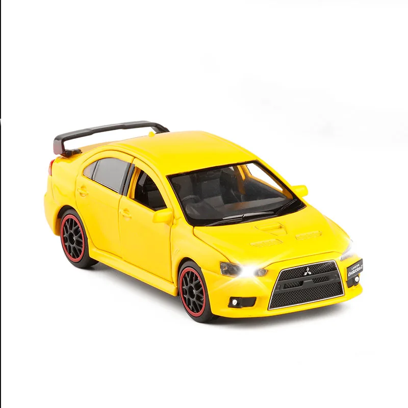 1/32 Mitsubishi Lancer EVO X 10 литой модельный автомобиль игрушки для детей Коллекция Подарки - Цвет: Цвет: желтый