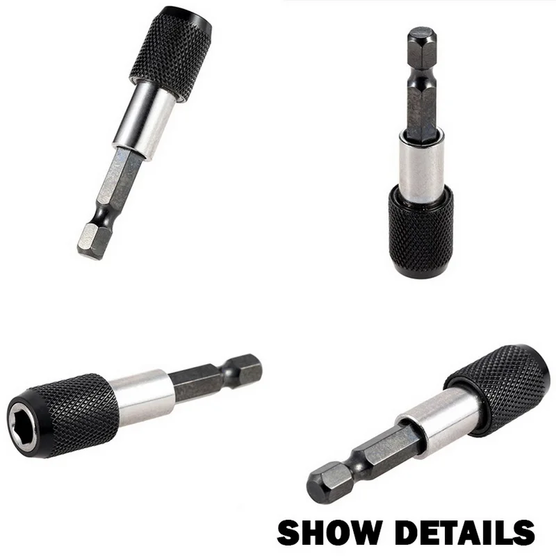 1/4" 60MM Drive Hex Shank Quick Release Change Holder Bit Drill Chuck Adapter Magnetic Screwdriver | Инструменты