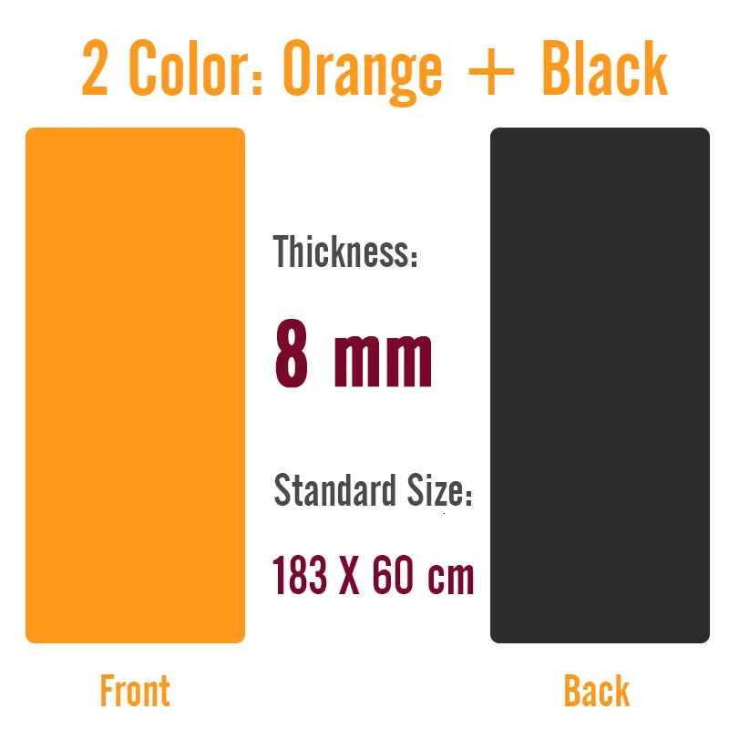 183X60CM Thicker 8mm 183x800x8 мм TPE коврик для йоги с двухсторонним использованием большой размер Противоскользящий коврик для начинающих экологический фитнес-гимнастика коврики - Цвет: 183X60CM Thicker 8mm