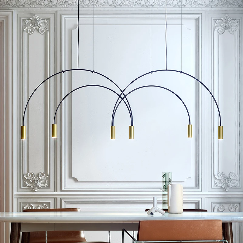 

Luxury Metal Branch Golden Pendant Light Surface Mounted Nordic Postmodern Style Hanging Lamp Living Room LED