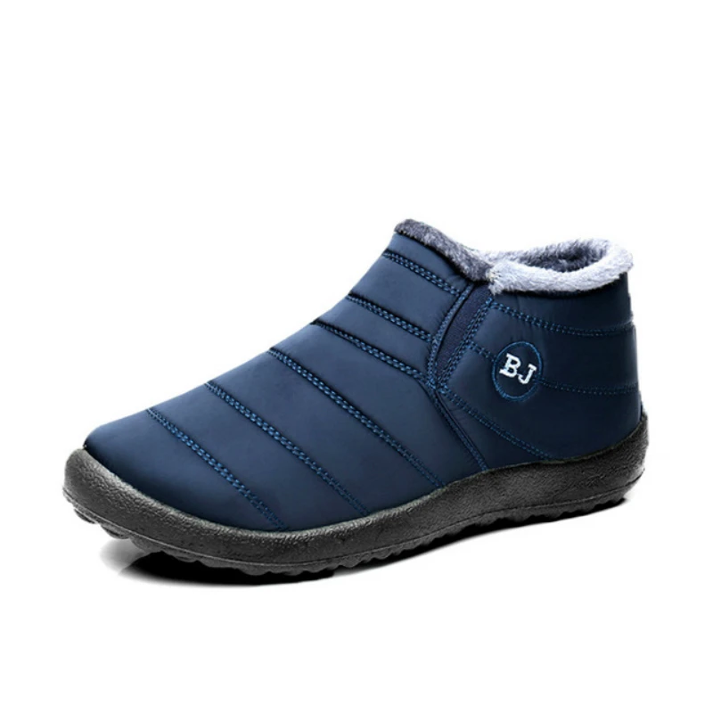 Unisex-Dark Blue Promotion New Winter Women Shoes Snow Boots Unisex Fashion Plush Warm Waterproof Non-slip Booties Woman Low-cut Casual Shoes - Цвет: Unisex-Dark Blue