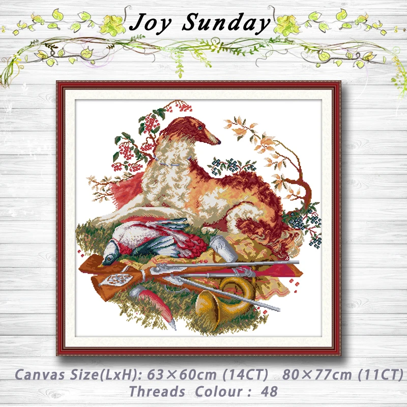 

Hunting dog animal cartoon decor Patterns 14CT 11CT Counted Cross Stitch Sets embroidery sets Needlework kits Home Decoration