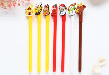 

christmas animal gel pen cartoon neutral pen student prize school stationery office black write pen promotion gift pen 48pc/lot