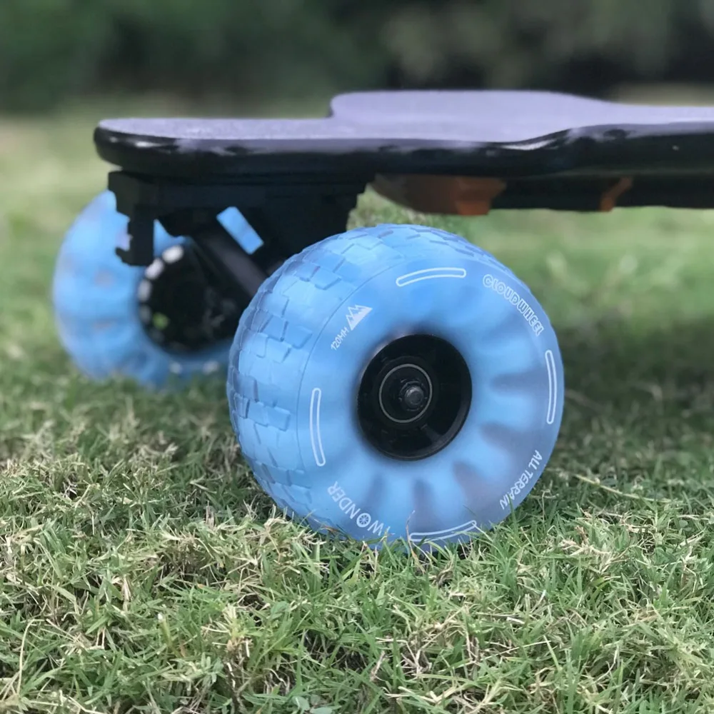 Cloud Wheel Электрический скейтборд колеса внедорожные 120 мм 78A полупрозрачный Уретановый запатентованный амортизирующий Поролоновый сердечник лонгборд