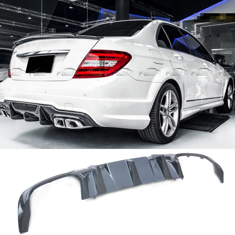 Carbon Style rear Bumper Protector Mercedes C-Class W204 Estate Carbon Style rear Bumper Protector Mercedes C-Class W204 Estate
