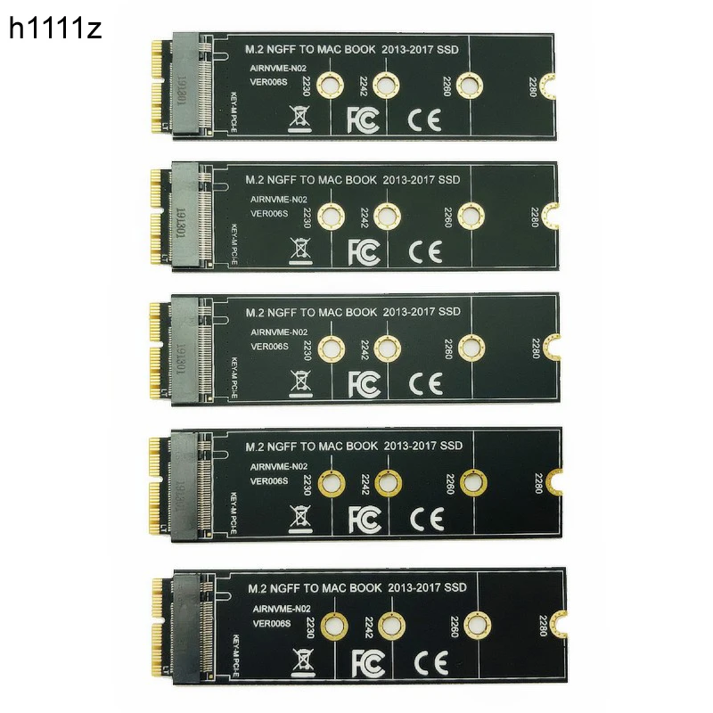 5 шт. NVME M2 SSD адаптер Конвертация карты для MacBook Air Pro retina 2013- NVME/AHCI SSD Upgrade Kit для A1465 A1466 A1398 A1502